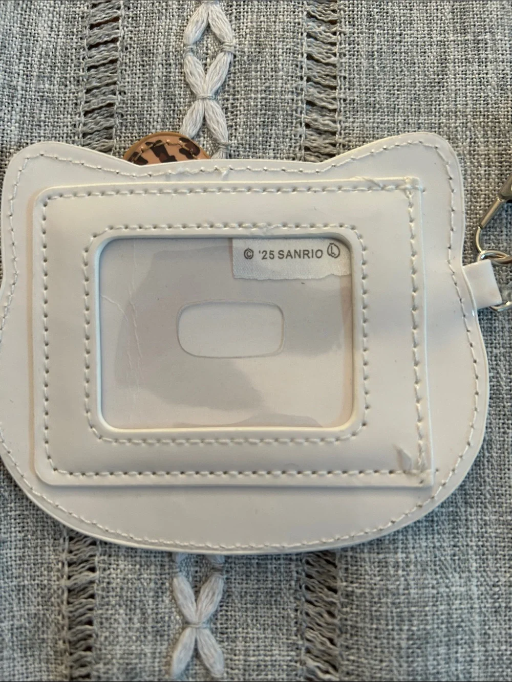 White & Pink Kitty Mirror/Comb Set and ID Holder